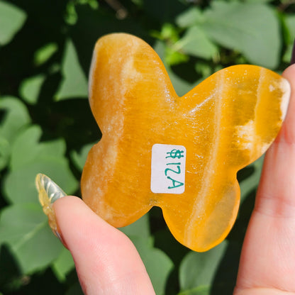 Orange calcite 3D butterfly