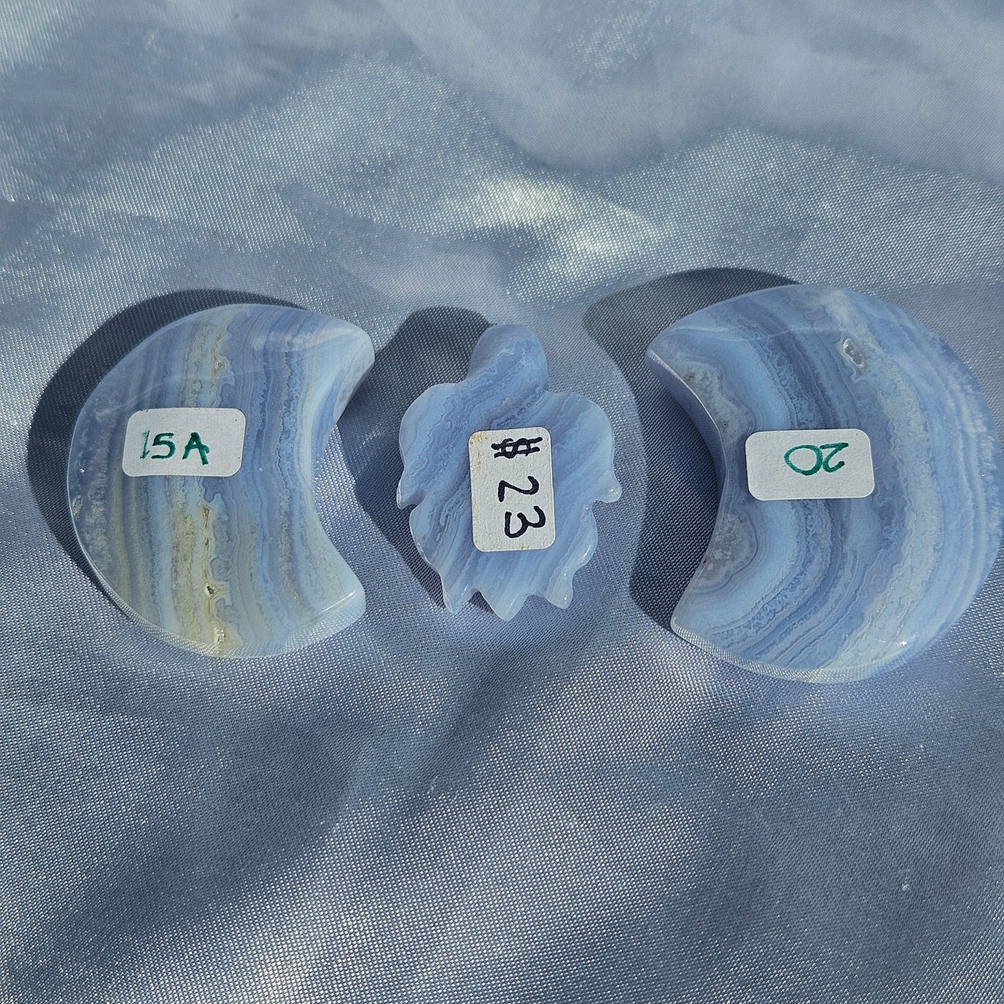 Blue lace agate carving