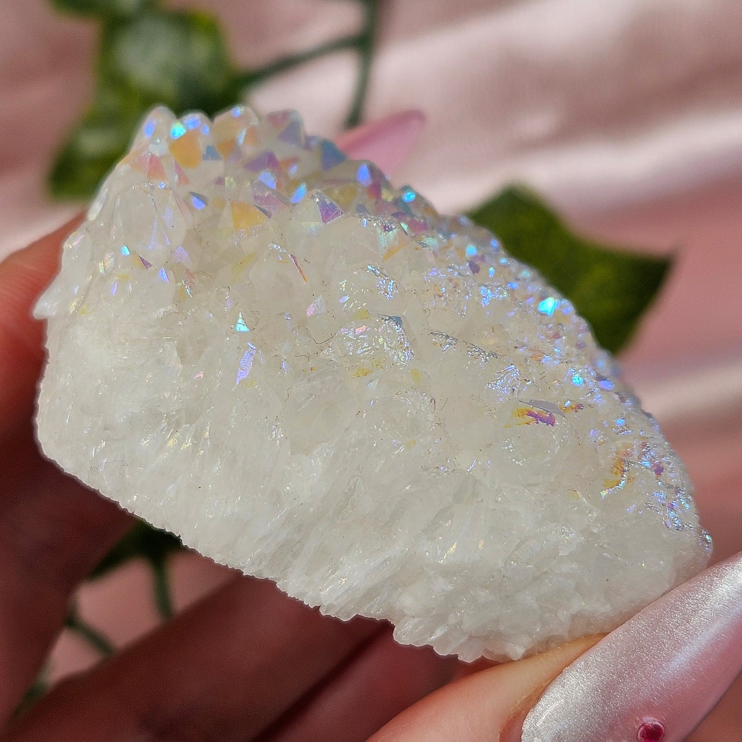 Aura quartz cluster