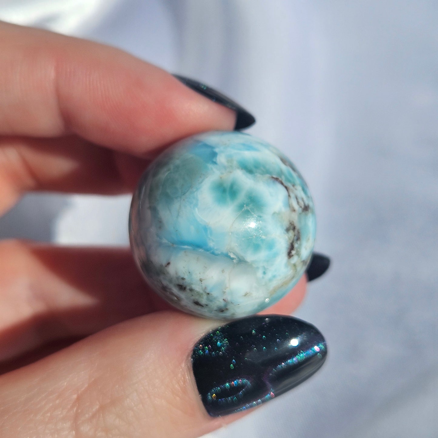 Larimar mini sphere