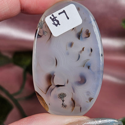 Dendritic agate flat stone/ cabochon