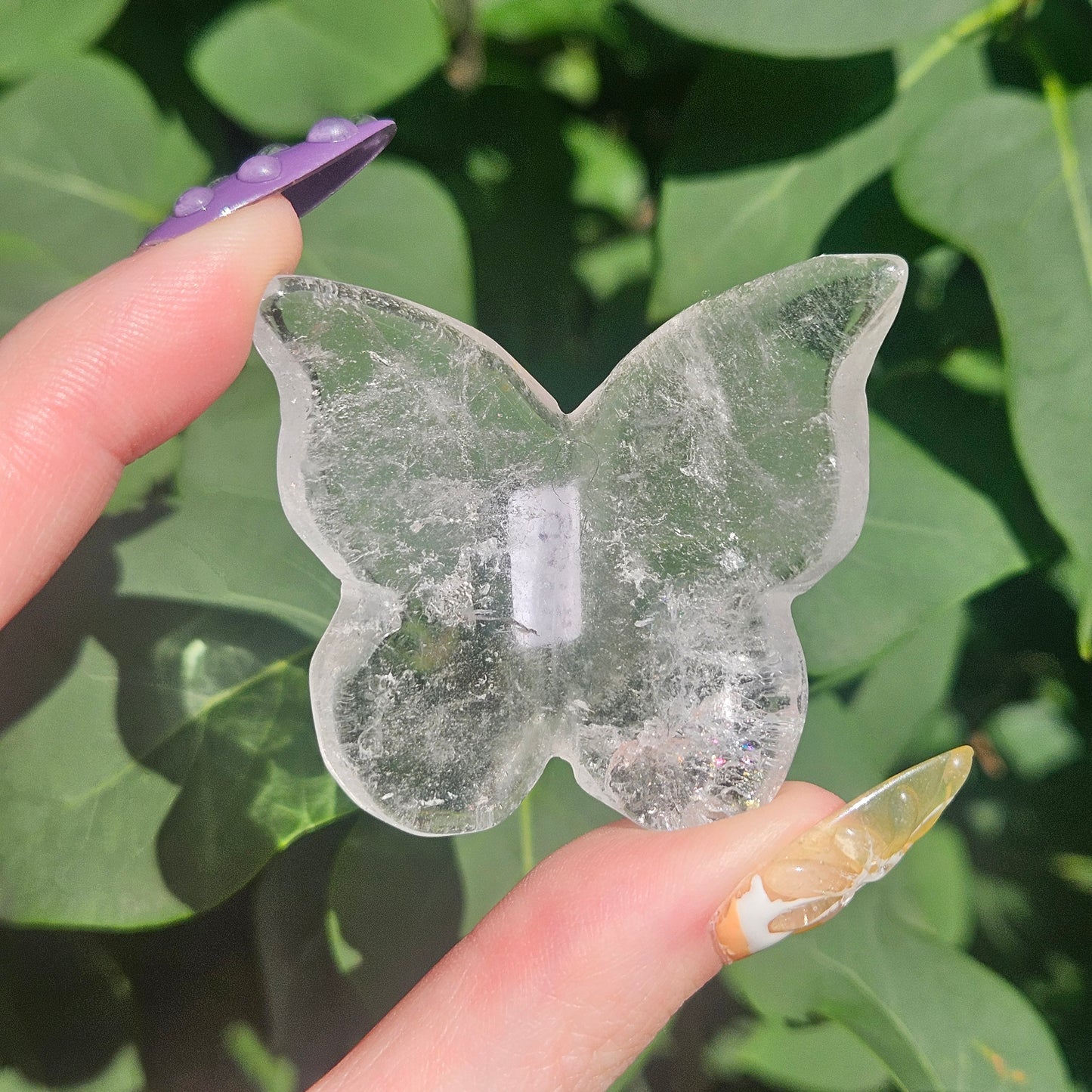Clear quartz 3D butterfly
