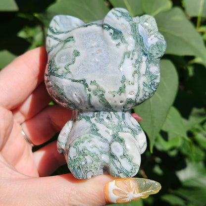 Moss  agate hello kitty