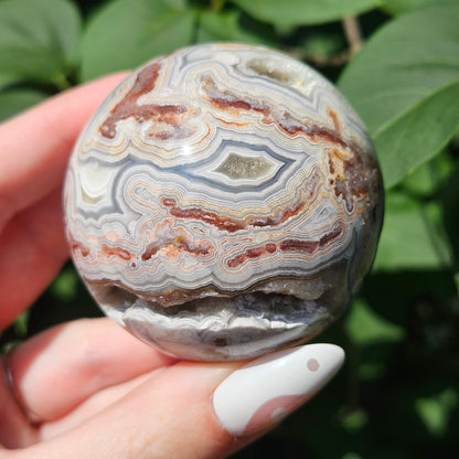 Druzy Mexican lace agate sphere