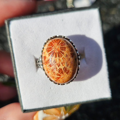 Corral fossil ring