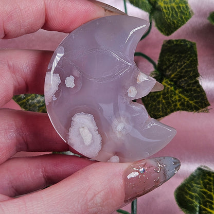 Flower agate moon face🌛