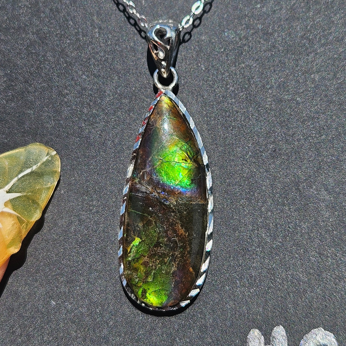 Ammolite pendent