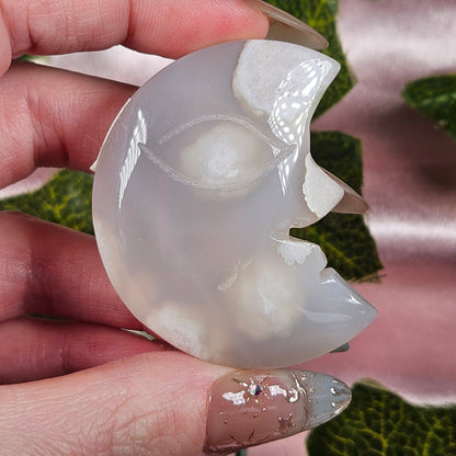 Flower agate moon face🌛