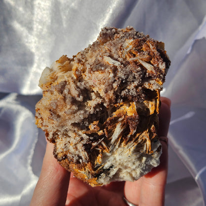Vanadinite and stillbite specimen