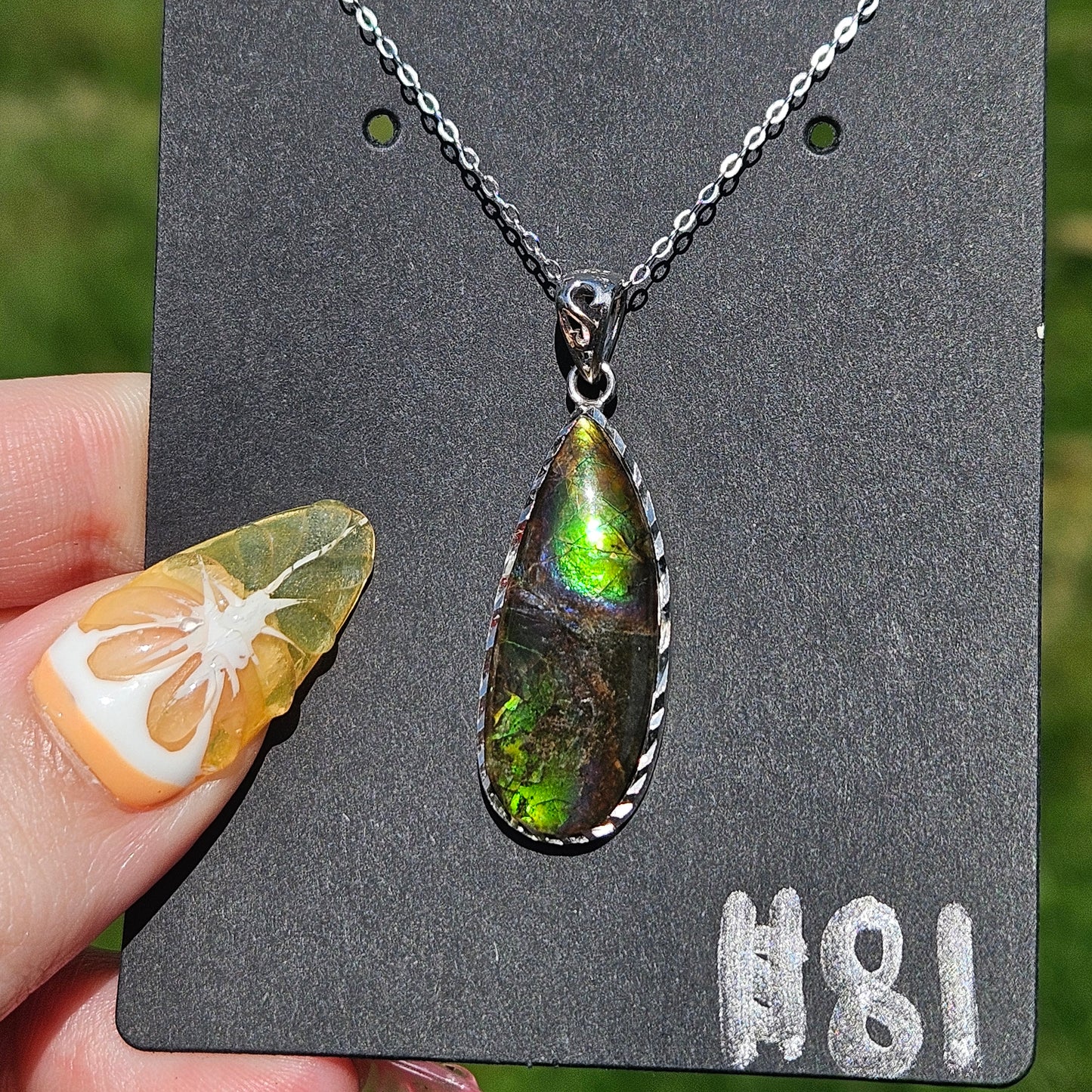 Ammolite pendent