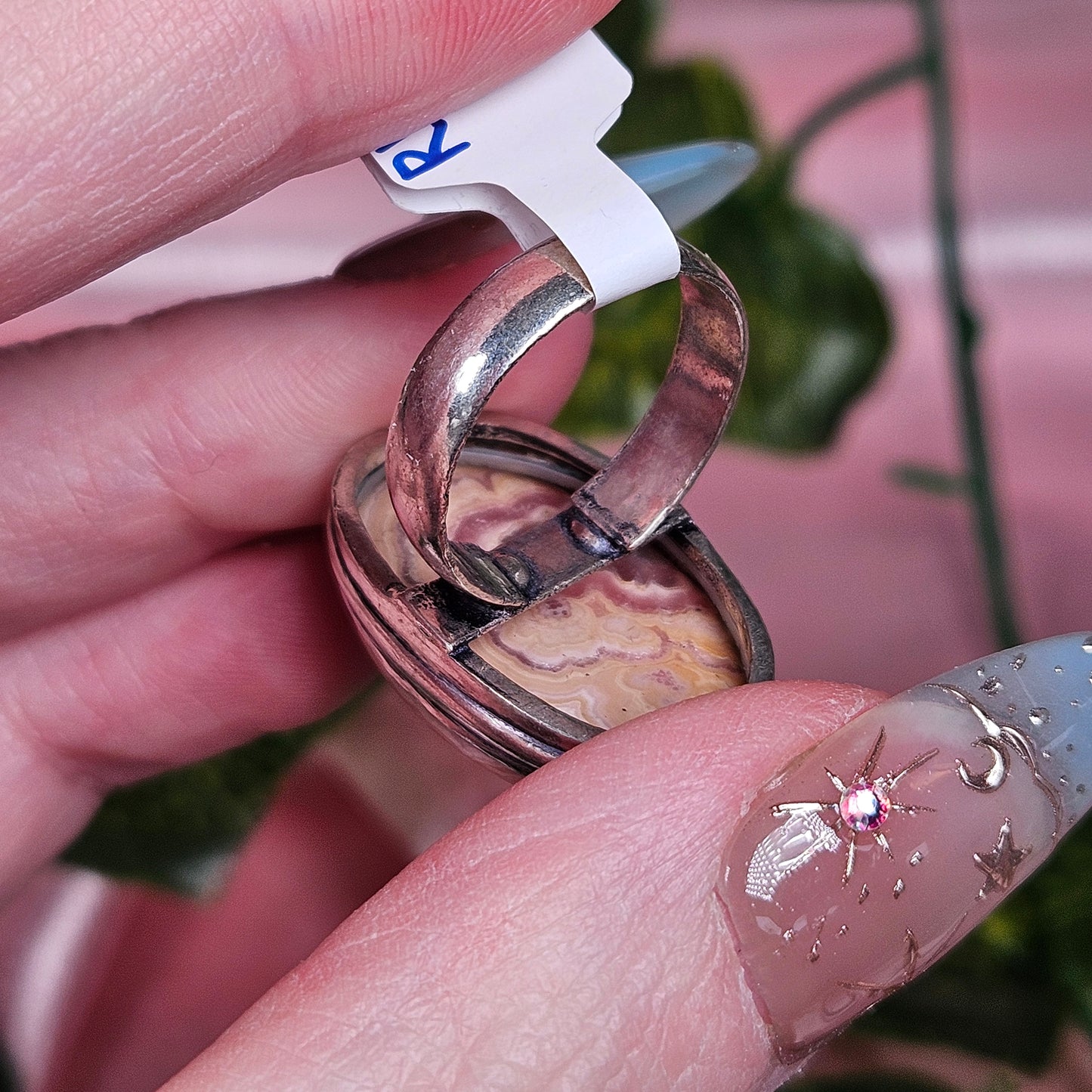 Rhodochrosite ring size 6
