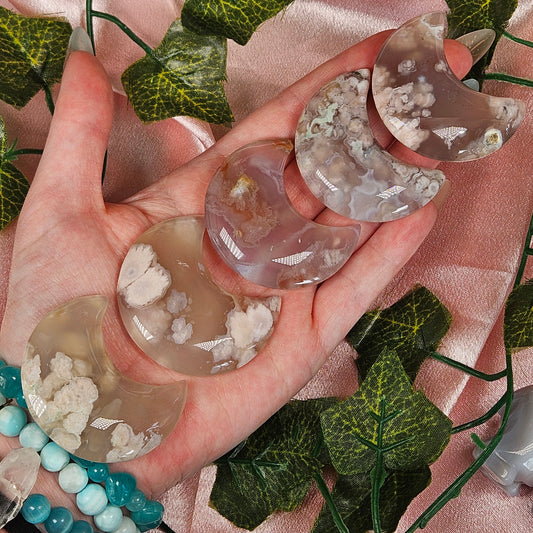 Flower agate moon