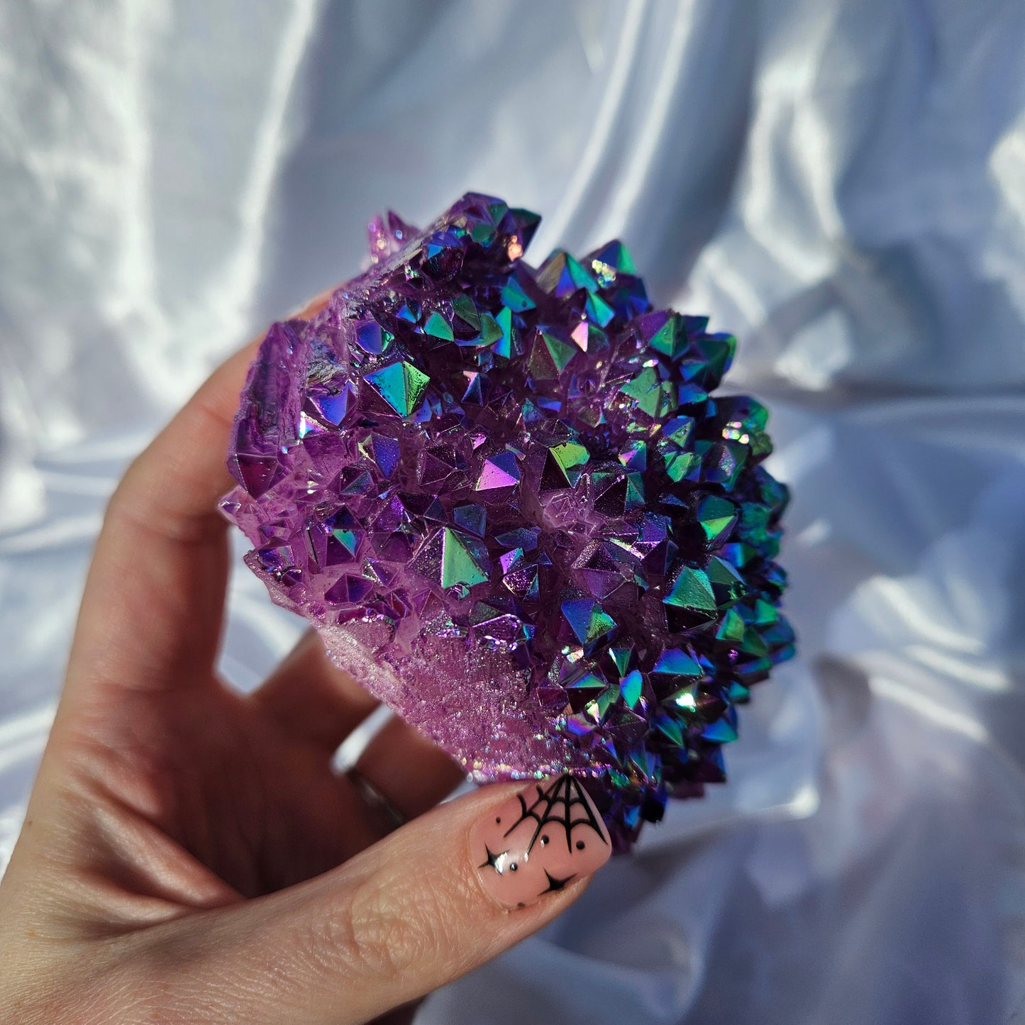 Aura quartz cluster