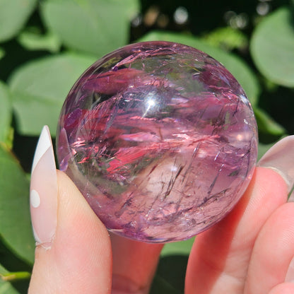 High quality rainbow amethyst sphere
