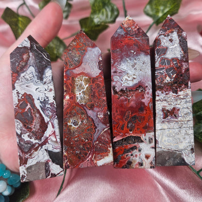 Mexican crazy lace agate tower