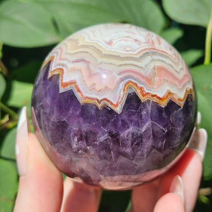 Amethyst/agate sphere