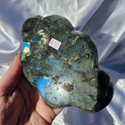 Labradorite & black tourmaline cloud bowl