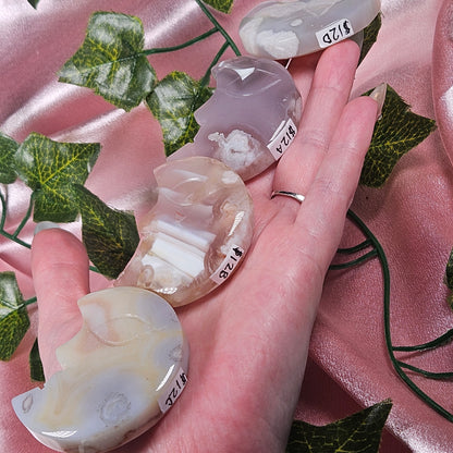 Flower agate moon face🌛