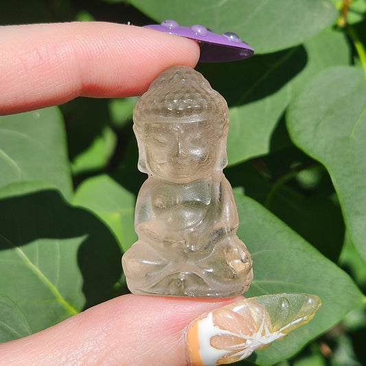 Smokey quartz Buddha