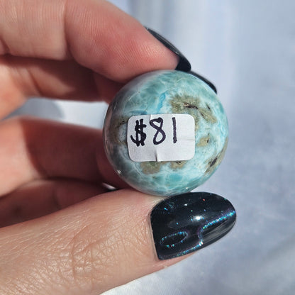 Larimar mini sphere
