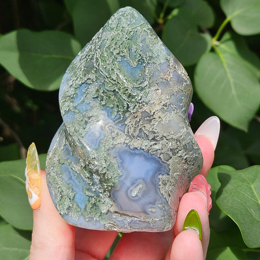 Moss agate flame