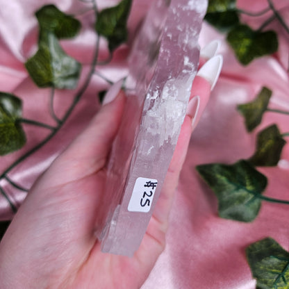 Light pink selenite slab