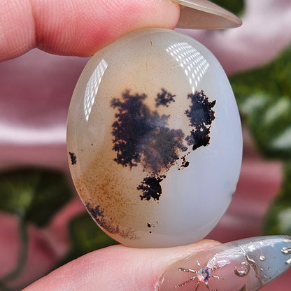 Dendritic agate flat stone/ cabochon