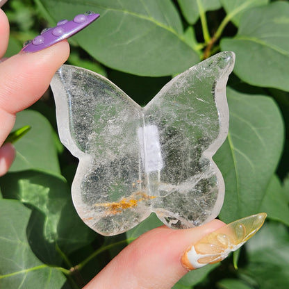 Clear quartz 3D butterfly