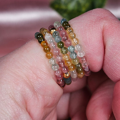 Tourmaline stretchy ring