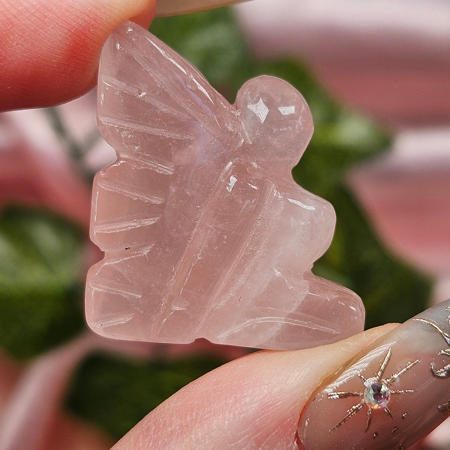 Mini Rose quartz fairy