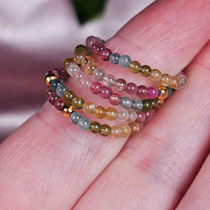 Tourmaline stretchy ring
