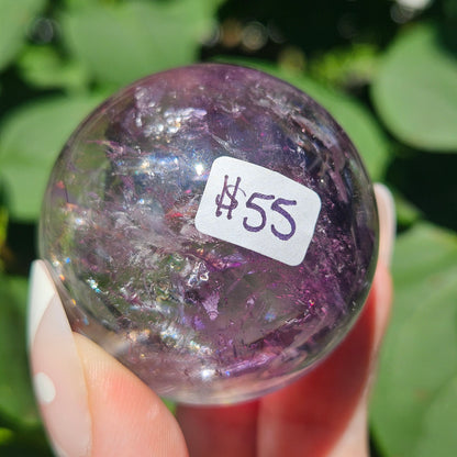 High quality rainbow amethyst sphere