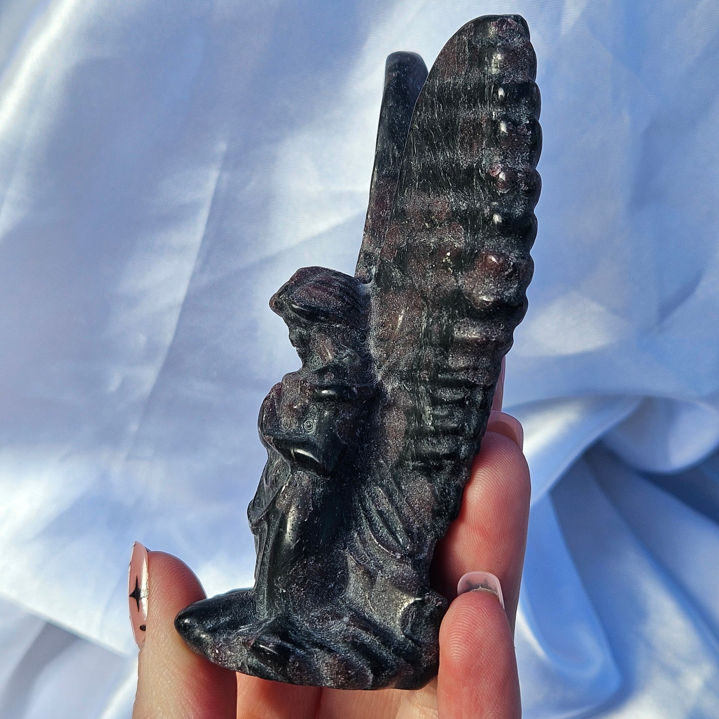 Garnet & arfvedsonite dark angel