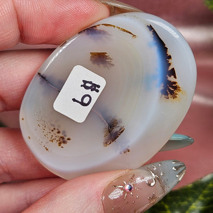 Dendritic agate flat stone/ cabochon