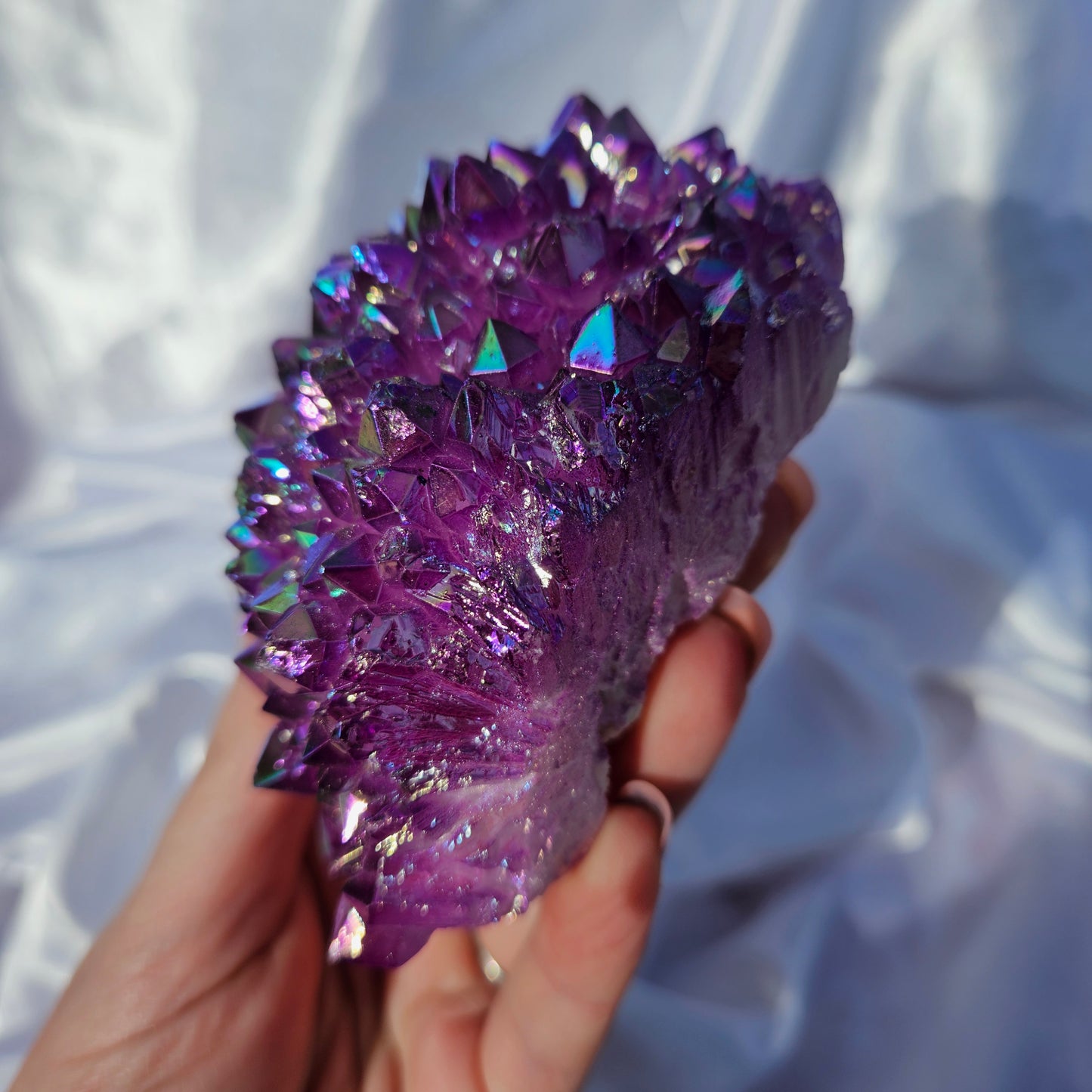 Aura quartz cluster