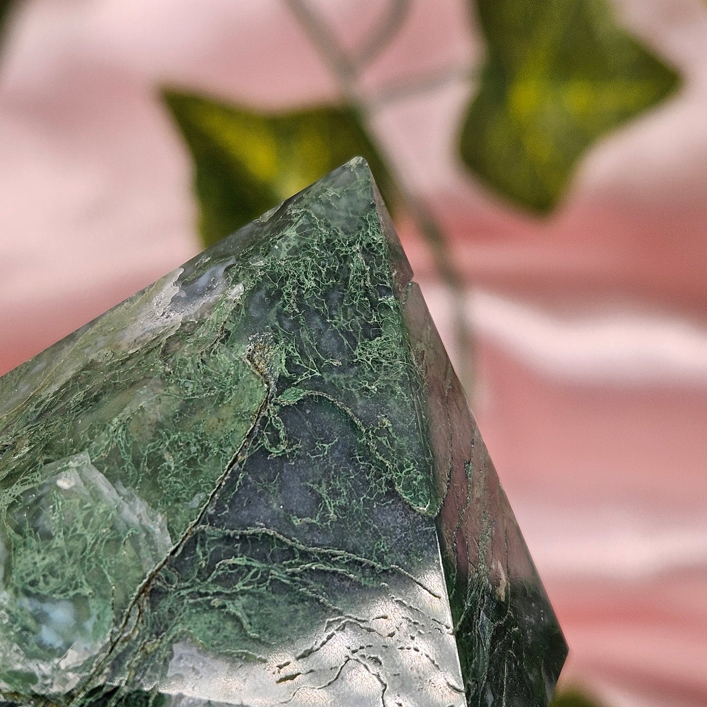 Moss agate cupcake tower