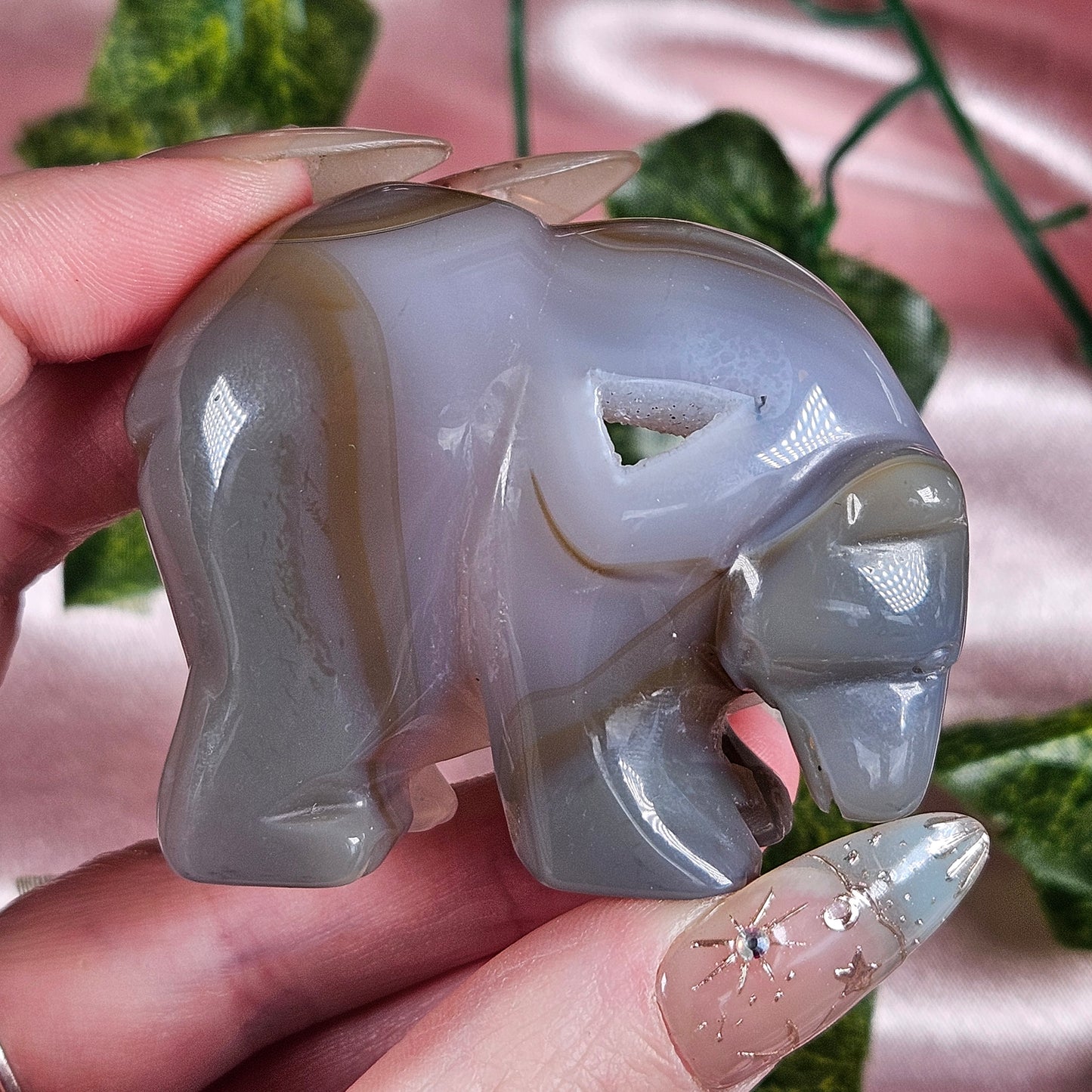 Druzy agate bear 🐻