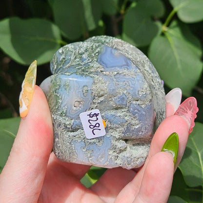 Moss agate flame