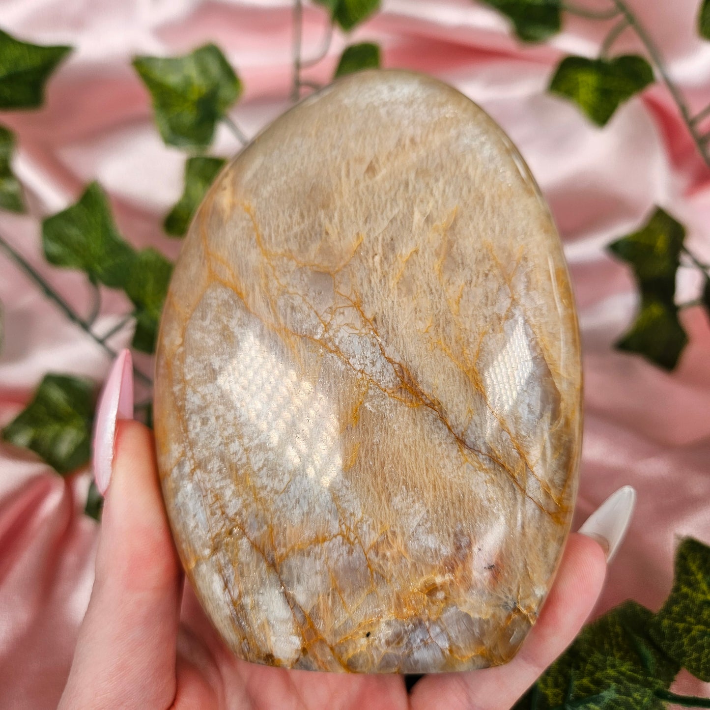 Peach moonstone freeform