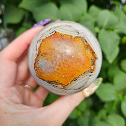 Amethyst/agate sphere