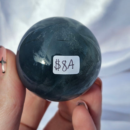 Blue fluorite sphere