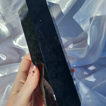 Black obsidian statement tower