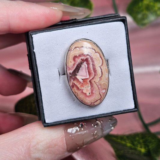 Rhodochrosite ring size 6