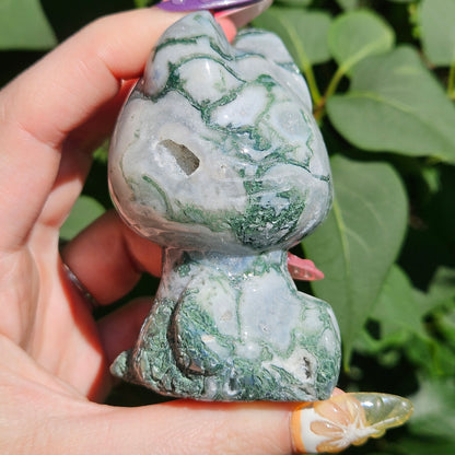 Moss  agate hello kitty