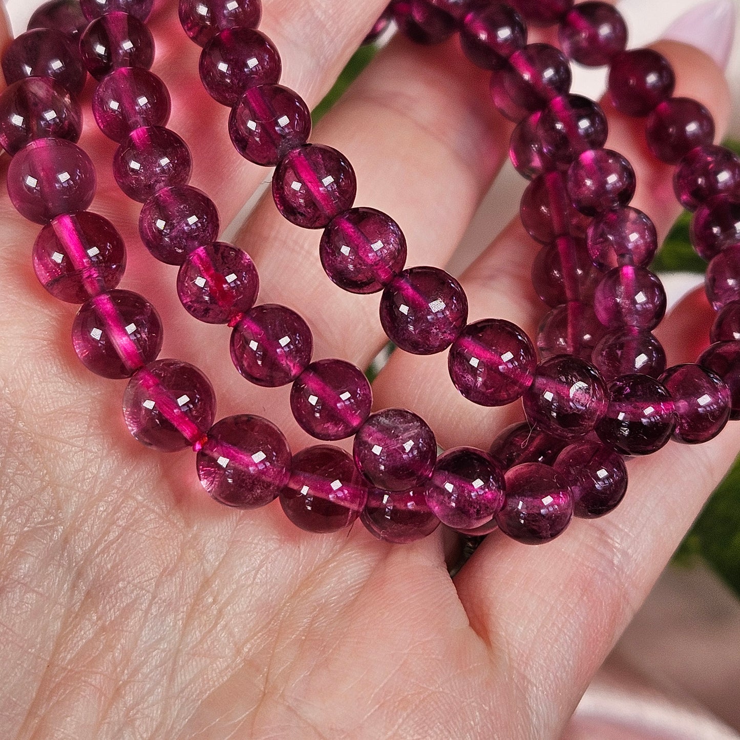 Pink fluorite bracelet