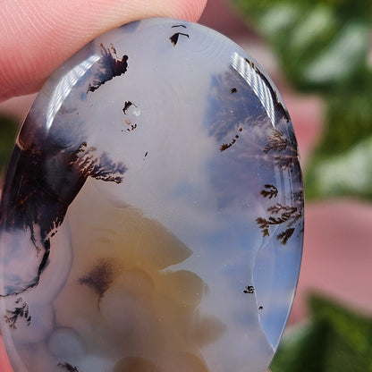Dendritic agate flat stone/ cabochon