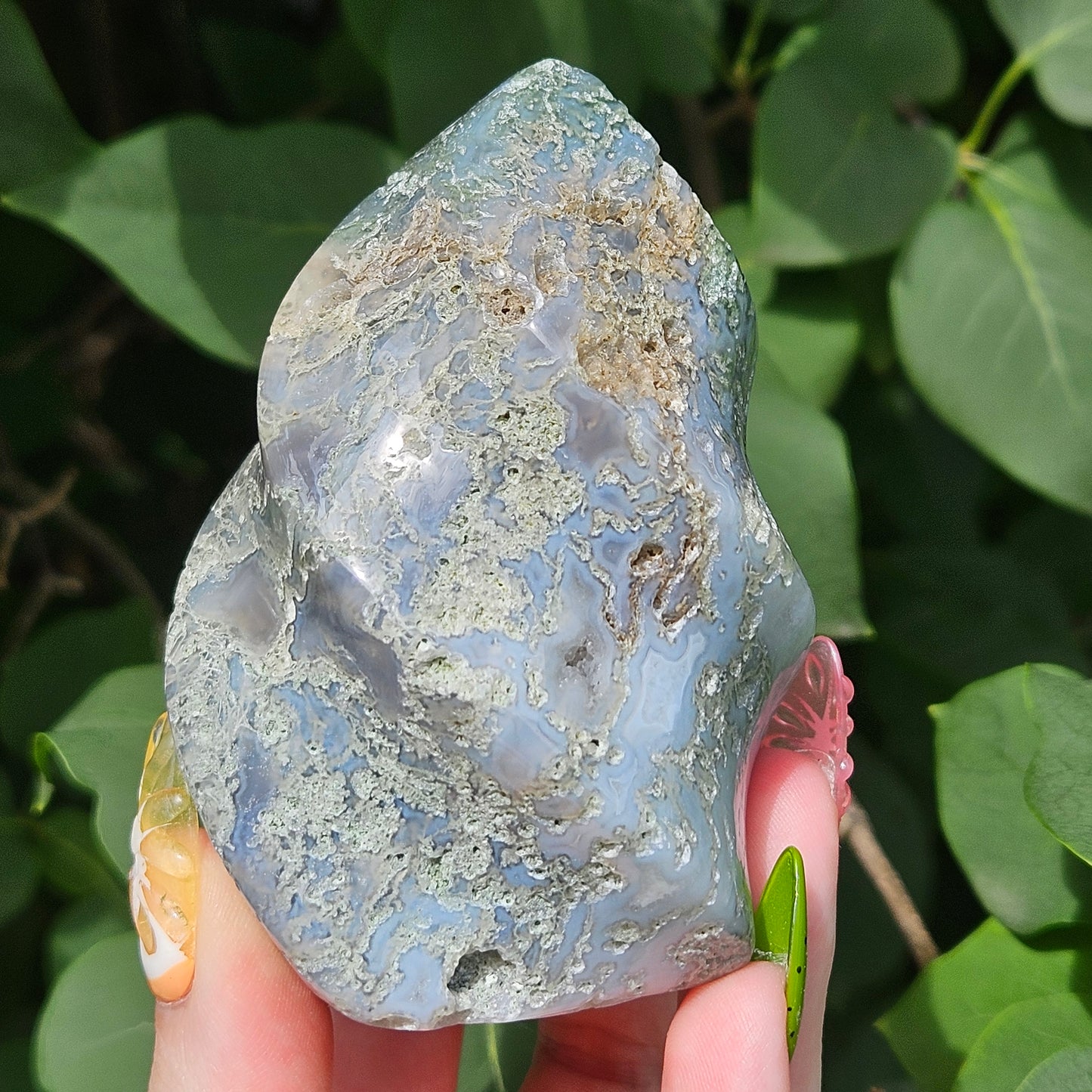 Moss agate flame
