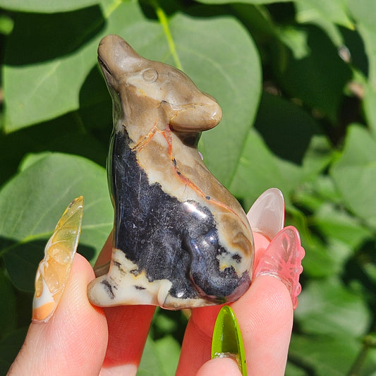 Volcanic agate wolf K