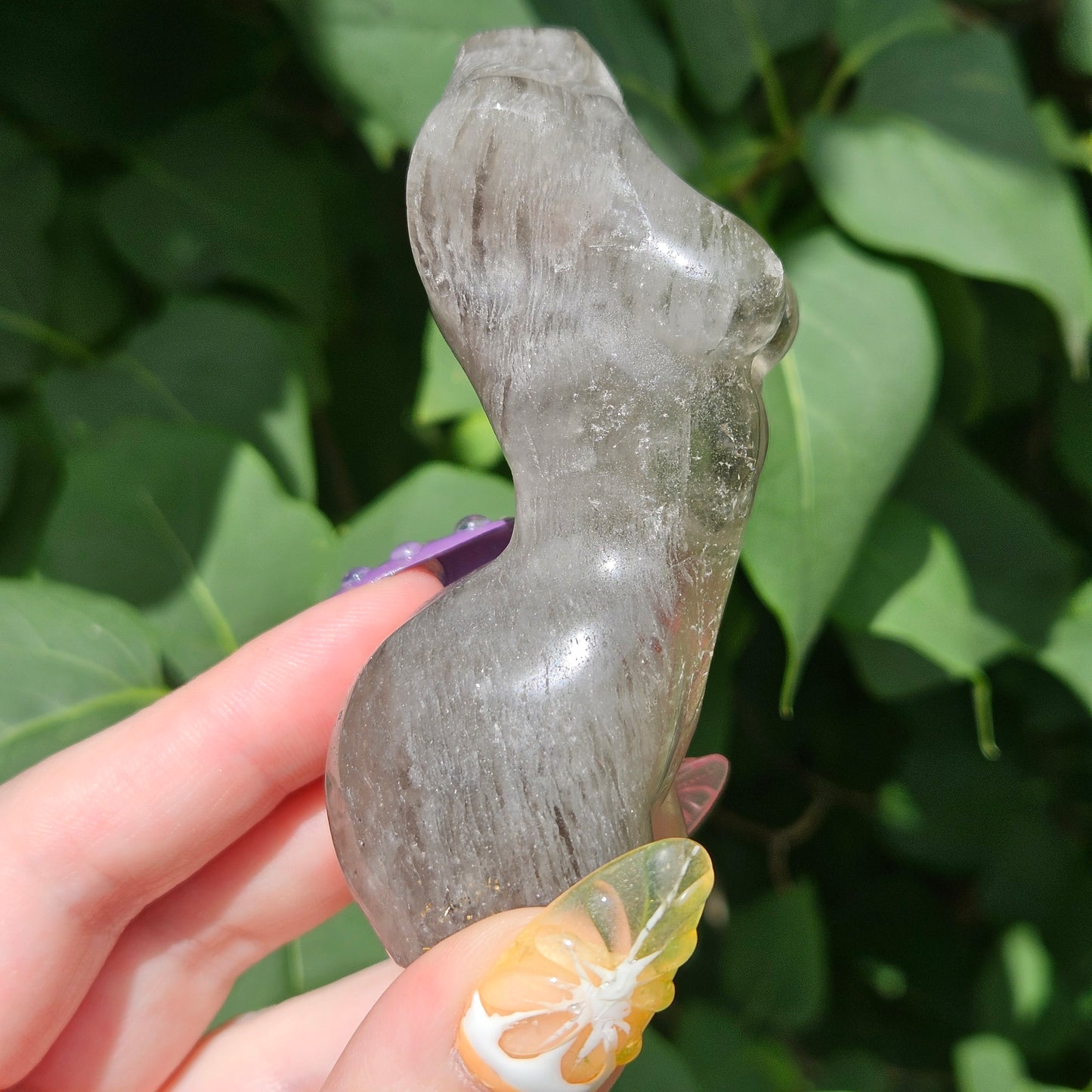 Thousand layer quartz goddess body