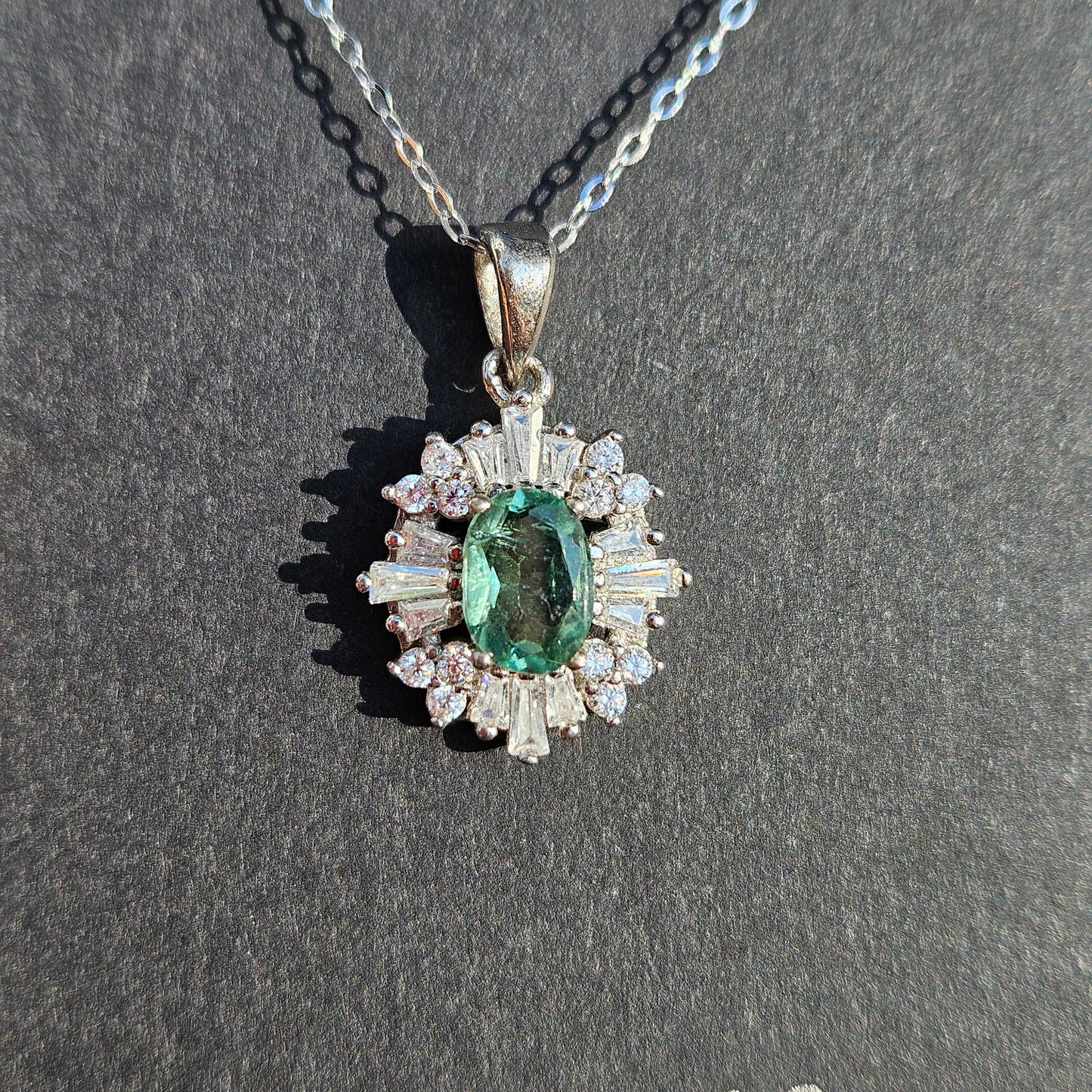 Blue apatite pendent